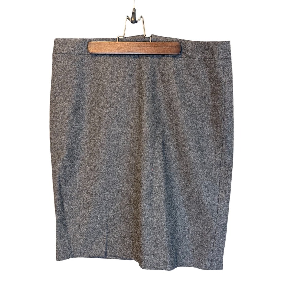 J. Crew The Pencil Skirt Wool Blend Gray Business Casual Size 12